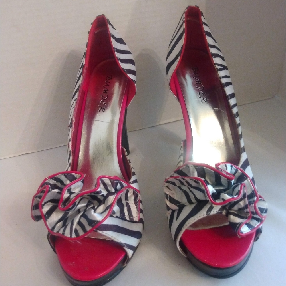 Bumper Zebra Print Heel